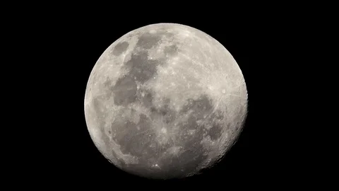 Full moon at night with clouds floating through Vidéo 101461874