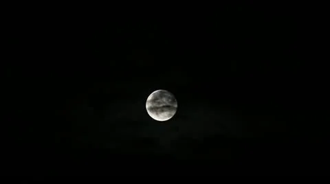 Full moon in the night with clouds Stock Footage 22242392