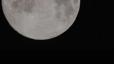 Full moon night move top left to bottom right Stock Footage 130361431