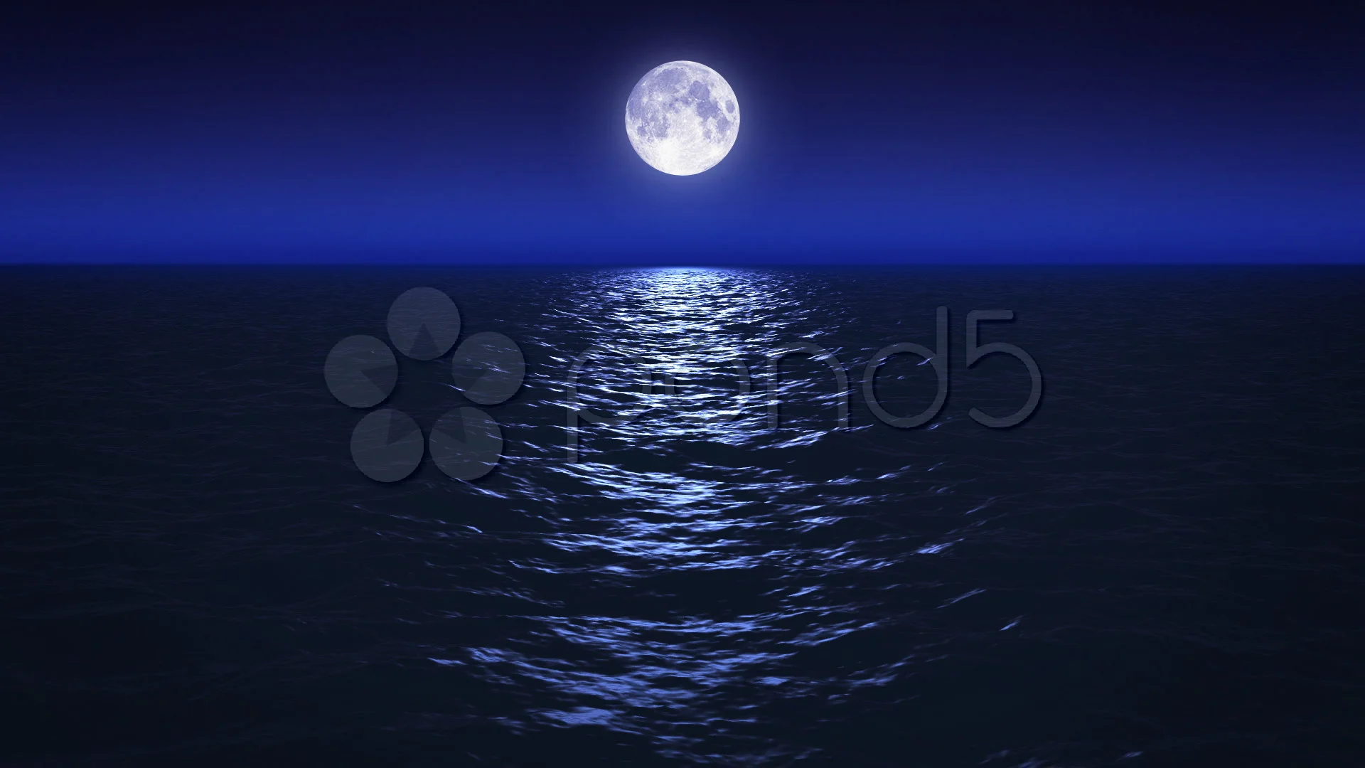 ocean at night with moon
