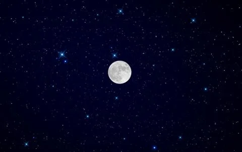 Full moon night Stock Photos