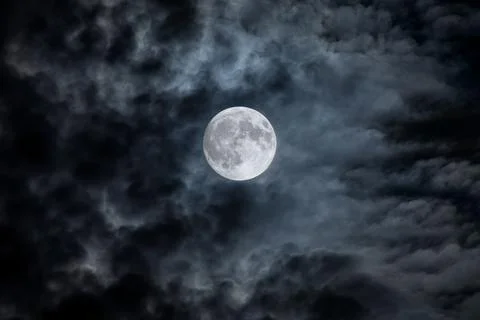Full moon at night Stock Photos
