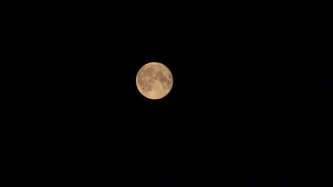 Full moon in the night sky on August 31, 2023 Stock Footage 305400456