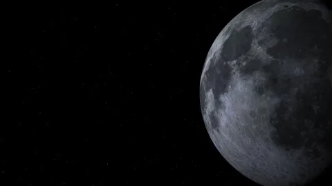 Full Moon in the Night Sky, Bright Lunar Glow over Dark Landscape Stock-Footage 314505557