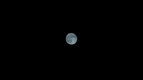 Full Moon in the Night Sky Stock Footage 91732776