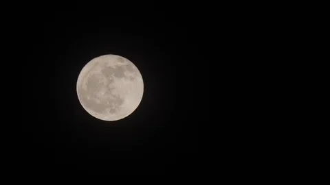 Full moon in the night sky Stock Footage 104707401