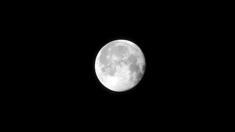Full Moon In The Night Sky Stock Footage 110033326