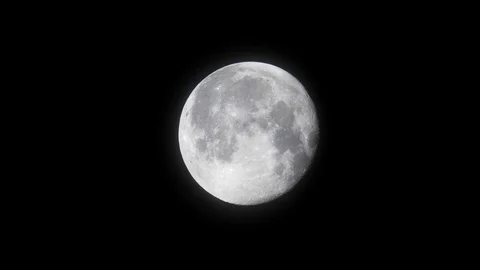 Full Moon In The Night Sky Stock Footage 110033602