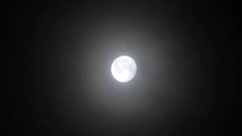 Full Moon In The Night Sky Stock Footage 110036283