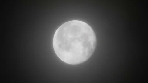 Full Moon In The Night Sky Stock Footage 110036407