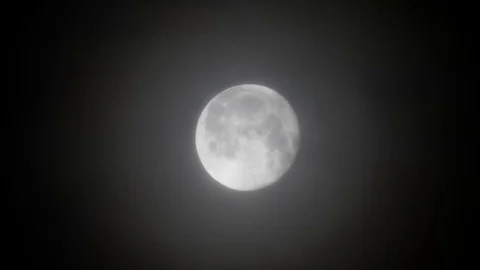 Full Moon In The Night Sky Stock Footage 110036417
