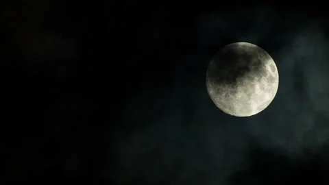 Full moon in the night sky Stock Footage 236732010