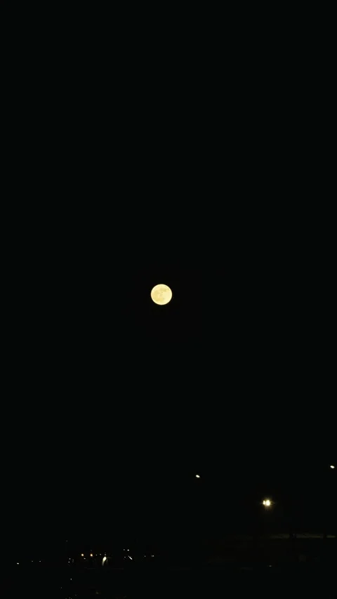 Full Moon in Night Sky Stock Footage 277107776