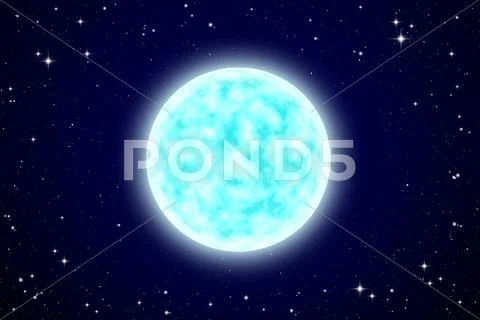 Full moon in night sky Stock Illustration