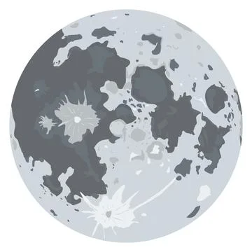Full moon. Night sky light. Space body イラスト素材