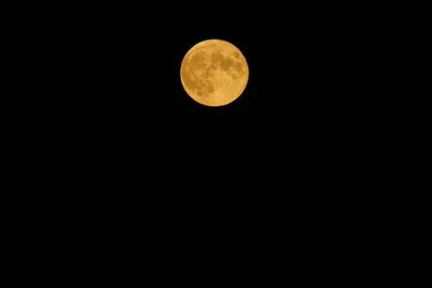 Full Moon in the Night Sky Stock Photos