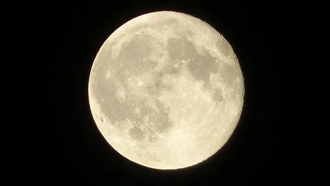 Full Moon In the Night Sky Stock Photos