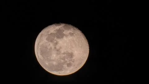 The full moon in the night sky. Stock Photos