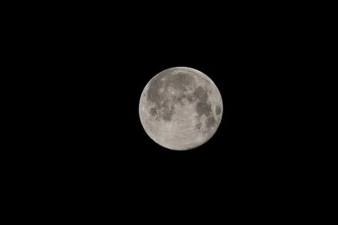 Full moon in the night sky. Stock Photos