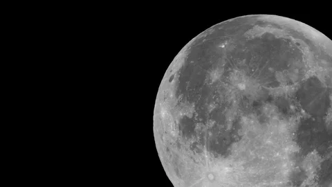 Full moon night - Sticking out of the screen Bottom right Stock Footage 101609451
