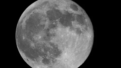 Full moon night - Sticking out of the screen Stock Footage 102349681