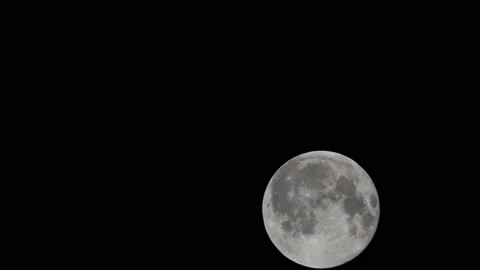 Full moon at night, timelapse  Stock Footage 201613485