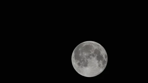 Full moon at night, timelapse  Stock Footage 201613539