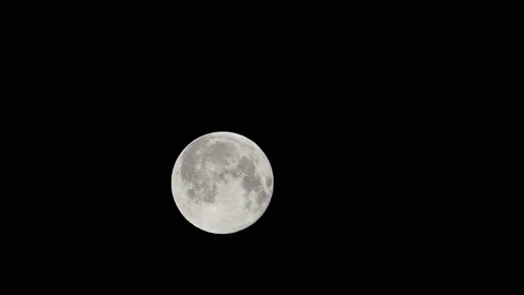 Full moon at night, timelapse  Stock Footage 202202731
