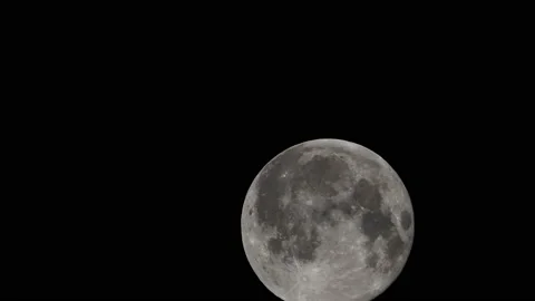 Full moon at night, timelapse  Stock Footage 221394953