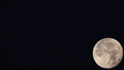 Full moon at night, timelapse  Stock Footage 247480180