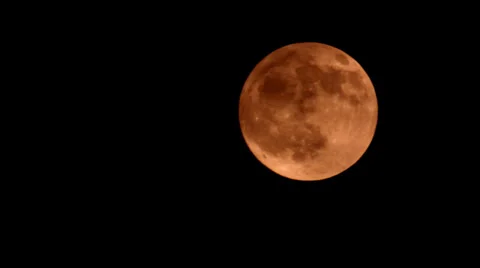 Full moon orange Stock Footage 37189970