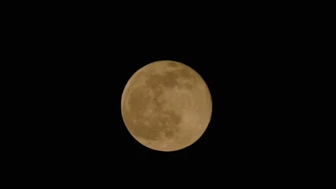 Full moon orange moving fast Stock Footage 174105597