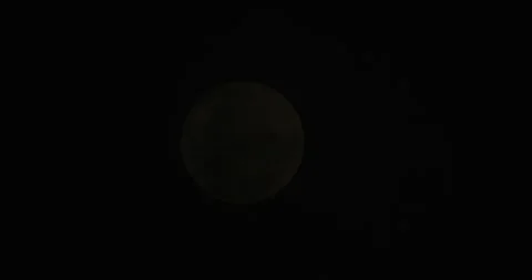 Full Moon Over Australia with Moving Clouds, 8K Stock Footage 332526977