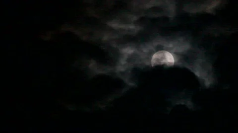 Full moon over the clouds Stock Footage 43703177
