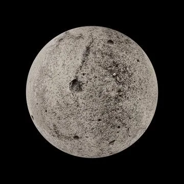 Full moon over dark black sky at night Ilustração Stock