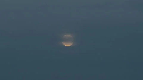 Full moon over late evening sky. Stock Footage 64780338