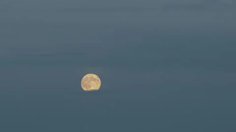 Full moon over late evening sky. Stock Footage 64982717