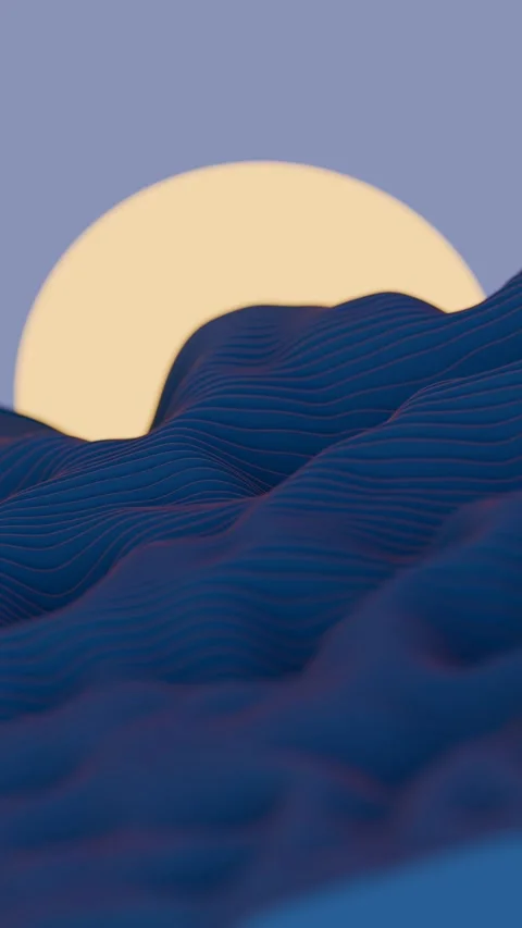 A full moon over a mountain range Stock Footage 309984628