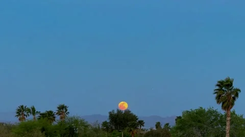 FULL MOON OVER THE MOUNTIANS Stock Footage 286388493
