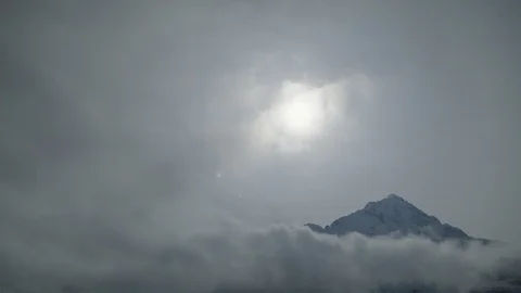 Full moon over Nuptse Stock Footage 122051563