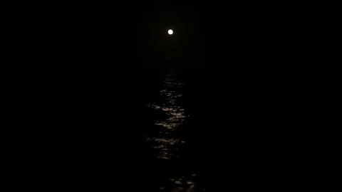Full moon over sea Stock Footage 106391060