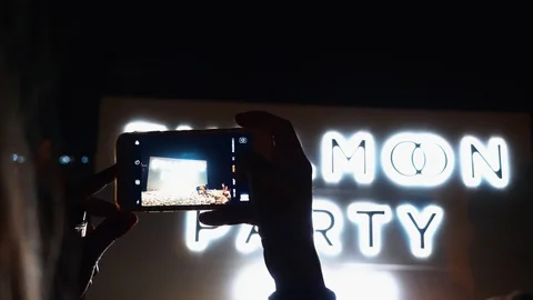 Full moon party Video stock 128379628