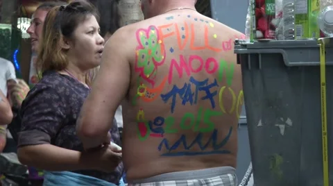 Full Moon Party Ko Pha Ngan, Thailand 스톡 동영상 57663011