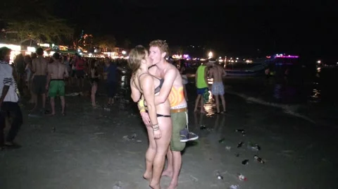 Full Moon Party Ko Pha Ngan, Thailand Video stock 57664218