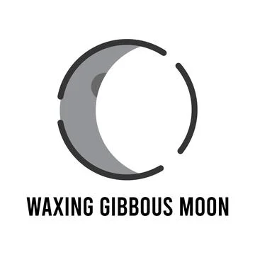 Full moon phase icon vector Stock Illustration