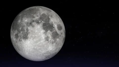 The Full Moon phase with title space on the right. Stock Illustration