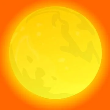 Full Moon on a Red Sky. Vector Illustration stock illustration Ilustração Stock