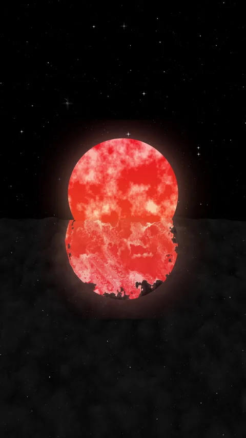 Full Moon Reflected on Water Surface – Full Frame Night Sky with Moonlight Stockbeeldmateriaal 309979857