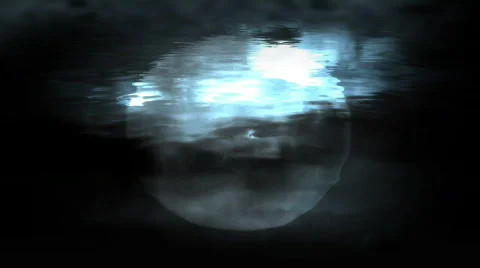 Full moon reflection 1 Stock Footage 311056