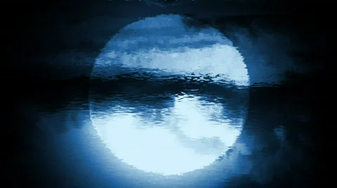 Full moon reflection 4 Vídeos de archivo 311116